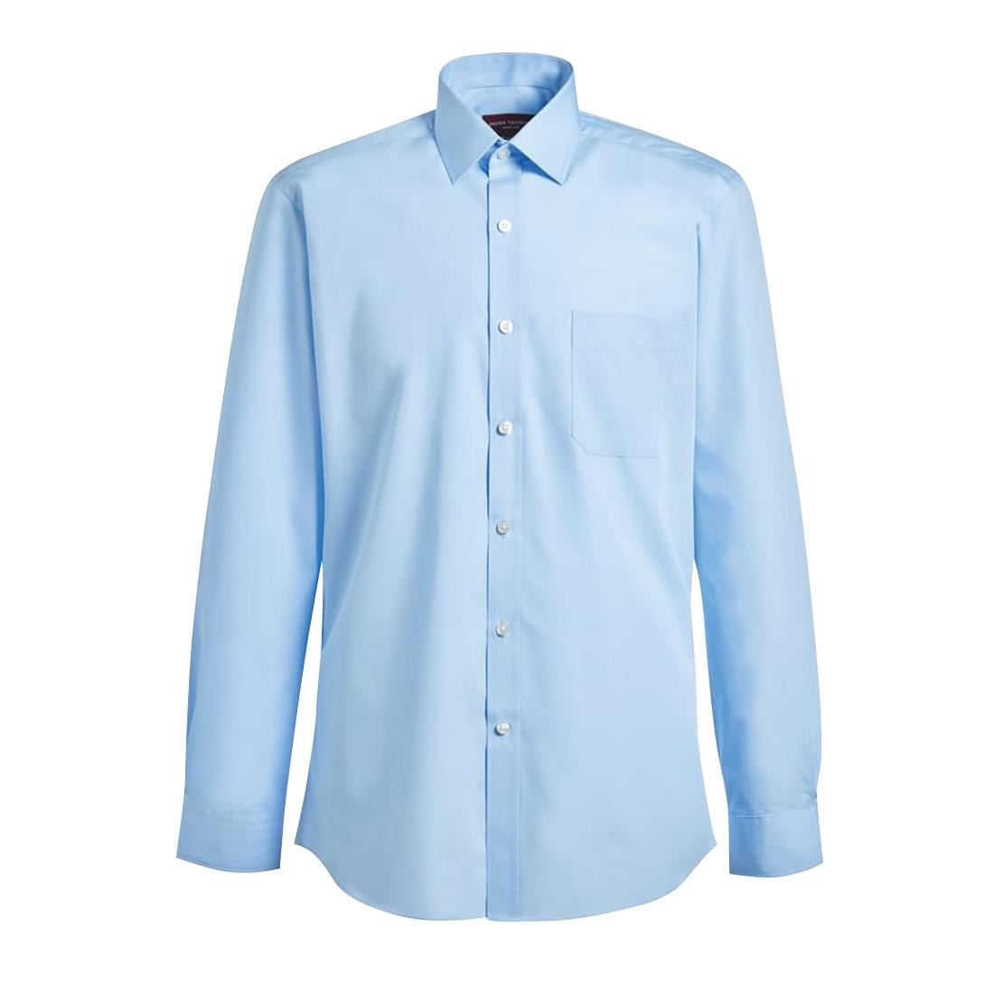 Brook Taverner Mens Long Sleeve Rapino Shirt Blue 16"