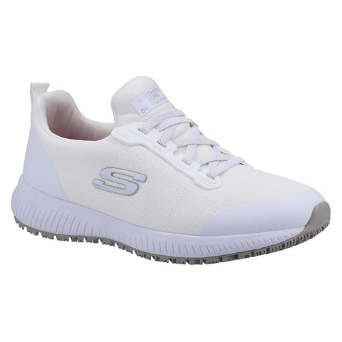 Skechers Womens Slip Resistant Squad Trainers White 36