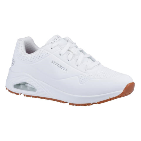 Skechers Mens UNO Slip Resistant Trainers 42 White