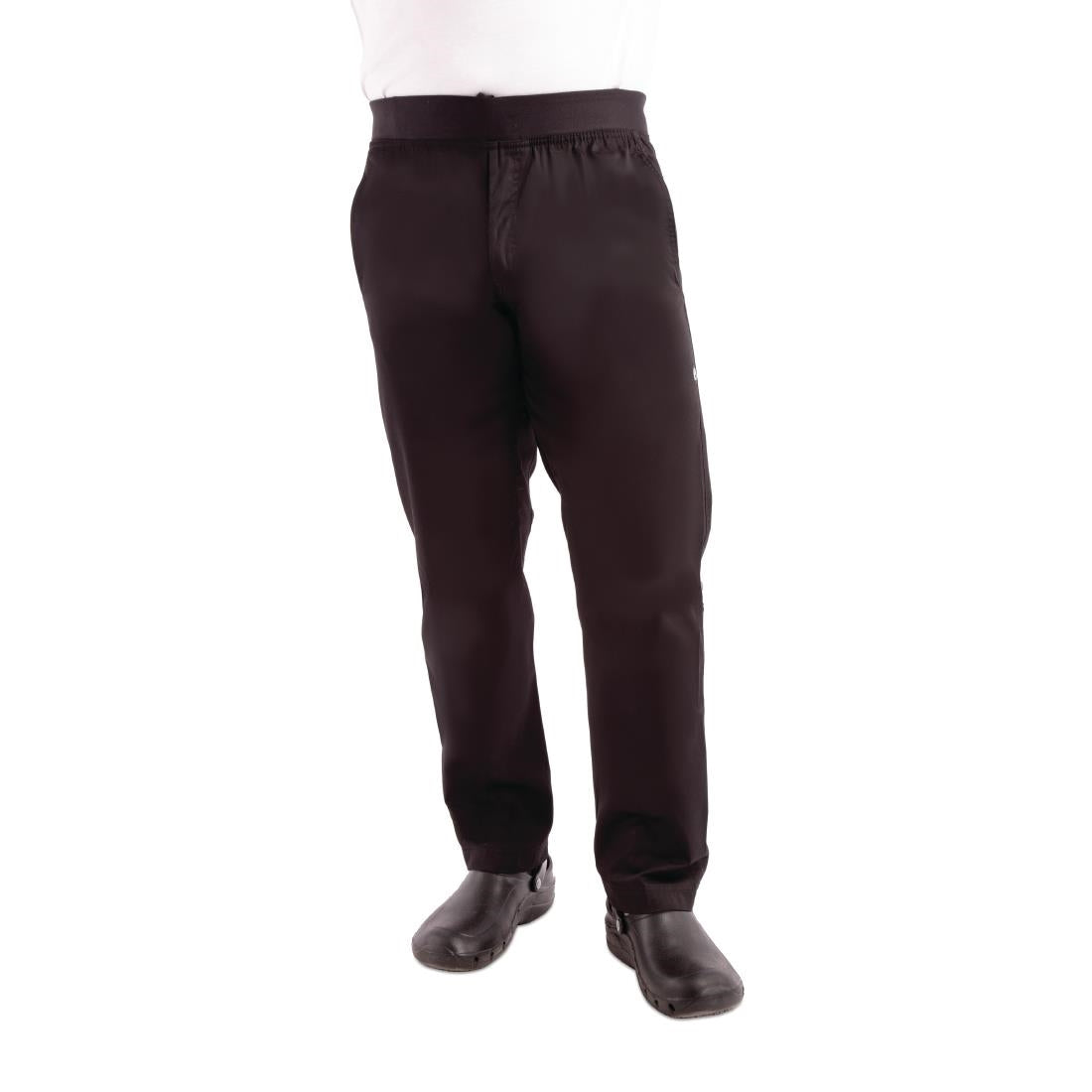 Chef Works Men's Lightweight Slim Trouser Black Size XXL