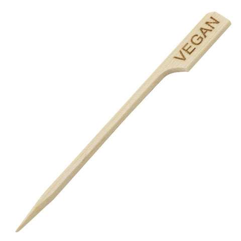 Tablecraft Vegan Bamboo Paddle Marker 3.5inch (Pack of 100)