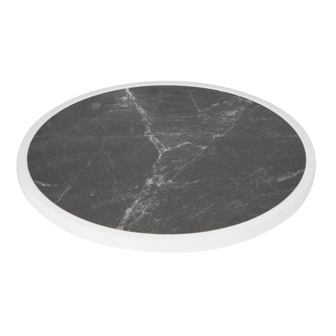 Bolero Fibre Glass Round Table Top Dark Granite Effect 580mm