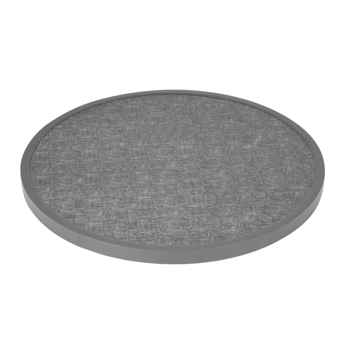 Bolero Fibre Glass Round Table Top Brushed Black 580mm