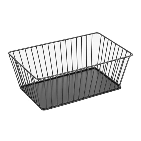 Olympia Wire Food Display Tray Rectangular Black 280x180x100mm