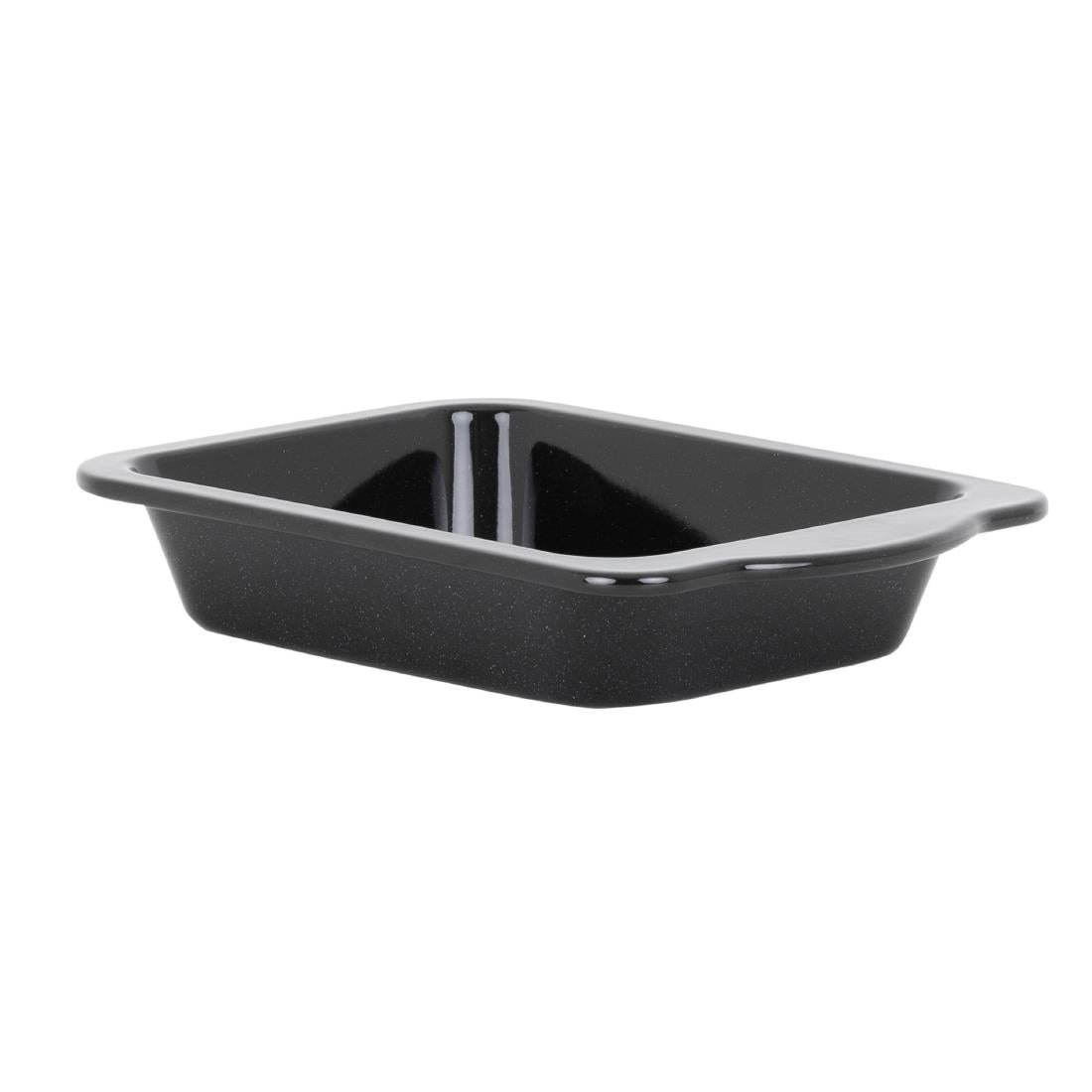 Wham Enamel Handled Roaster Black 220mm