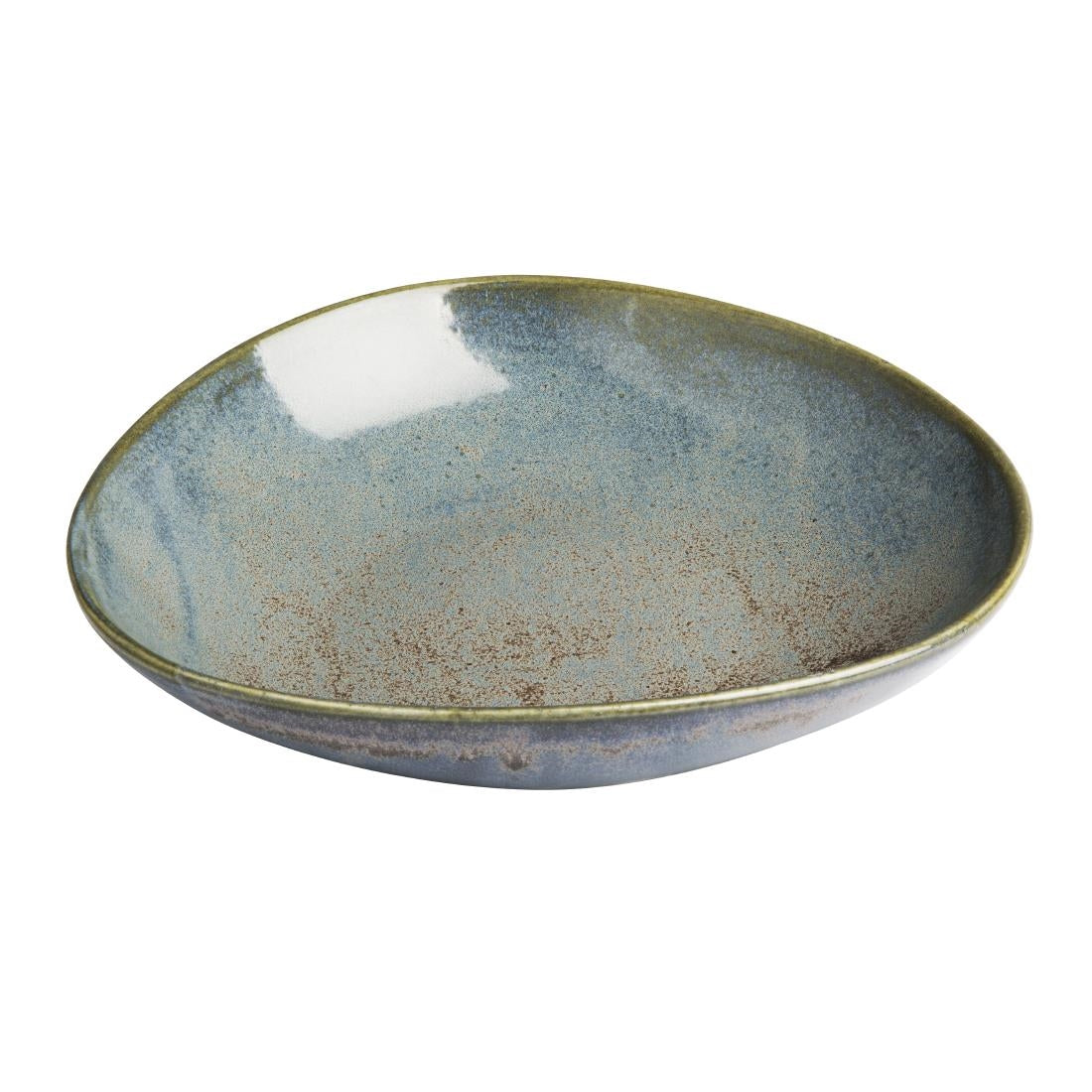 Olympia Ember Blue Triangle Bowls 245mm (4 pack)