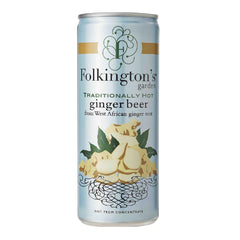Folkington's Sparkling Drinks Ginger Beer Can 250ml (12 pack)