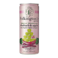 Folkington's Sparkling Drinks Rhubarb & Apple Can 250ml (12 pack)