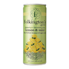 Folkington's Sparkling Drinks Lemon & Mint Can 250ml (12 pack)