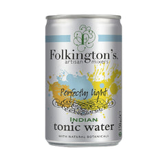 Folkington's Indian Light Tonic Water Can 150ml (24 pack)
