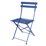 Bolero Perth Dark Navy Pavement Style Steel Folding Chairs (2 Pack)