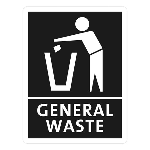 Jantex Slim Bin General Waste Label