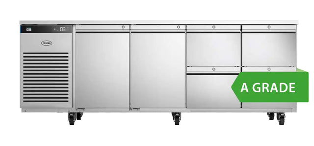 stainless steel counter refrigerator