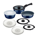 Tramontina êtria 10-Piece Nesting Cookware Set Navy