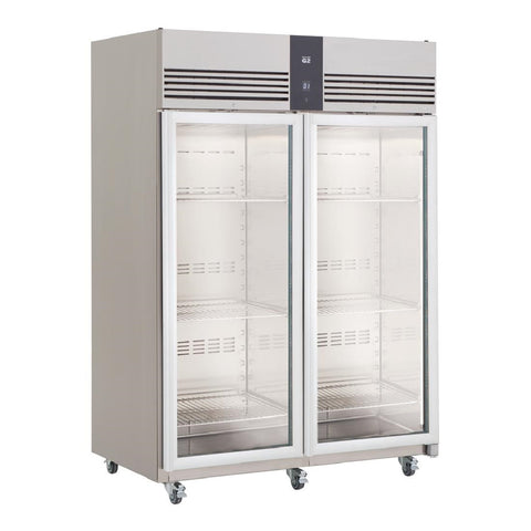 Foster EcoPro G3 2 Glass Door 1350L Cab Fridge (StSt Ext/Alu Int)