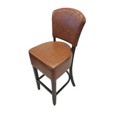 Hanoi Bar Chair in Dark Walnut with Bison Tan Vinyl