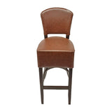 Hanoi Bar Chair in Dark Walnut with Bison Espresso Vinyl