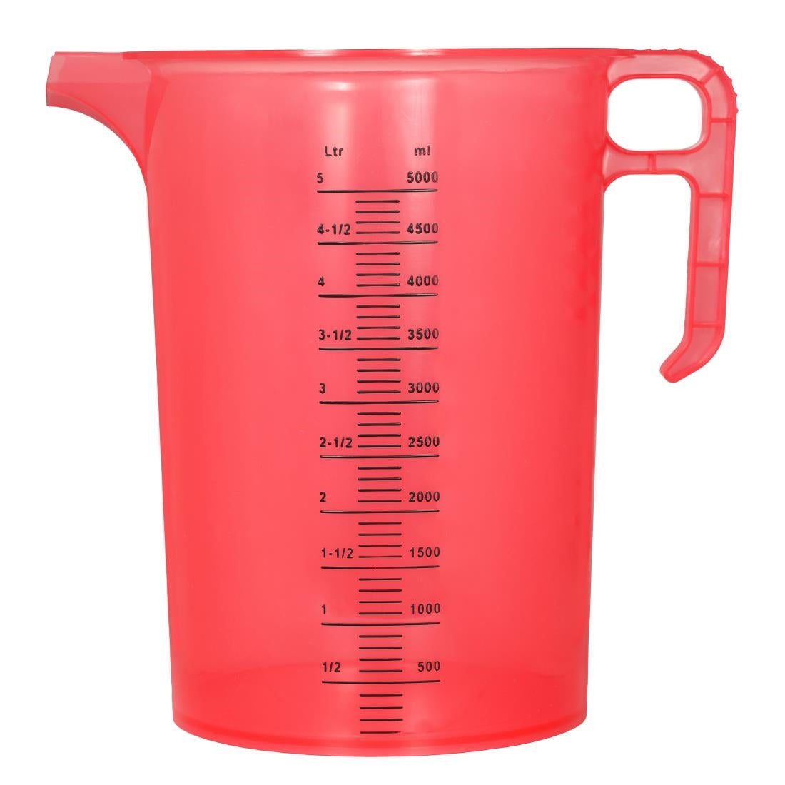 Pro-Measures Polypropylene Measuring Jug Red 5Ltr