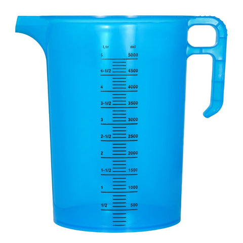 Pro-Measures Polypropylene Measuring Jug Blue 5Ltr