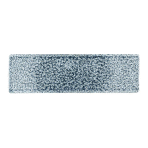 Churchill Raku Topaz Blue Oblong Plates 300 x 90mm (Pack of 6)