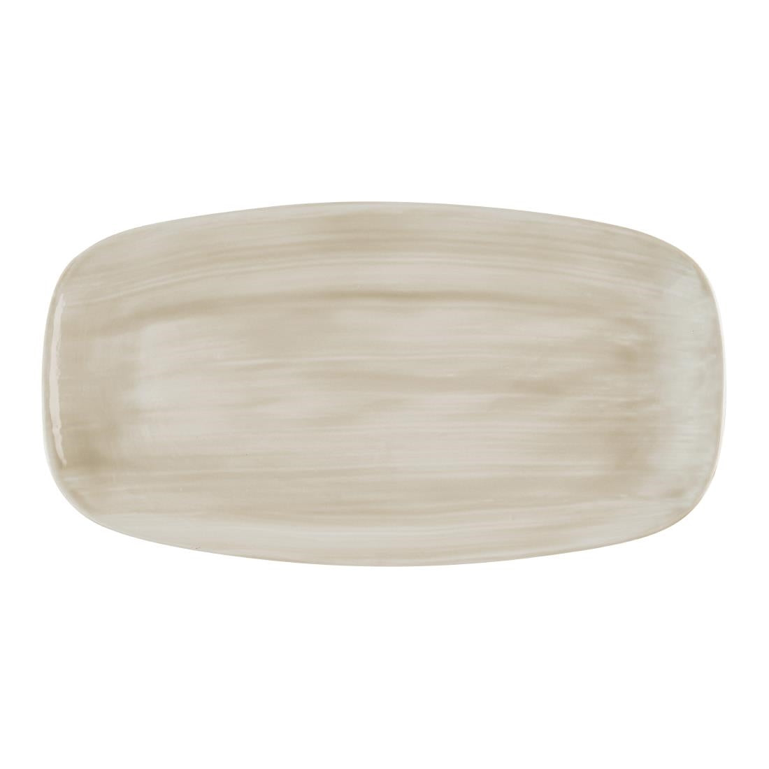 Churchill Stonecast Canvas Natural Chef's Oblong Plates 350x187mm (6 Pack)