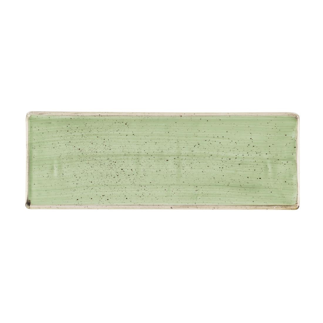 Churchill Stonecast Sage Green Oblong Plates 250 x 90mm (6 Pack)