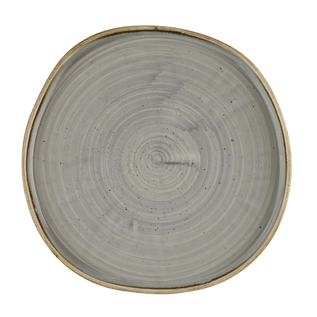 Churchill Stonecast Grey Organic Walled Plates 257mm (6 Pack)