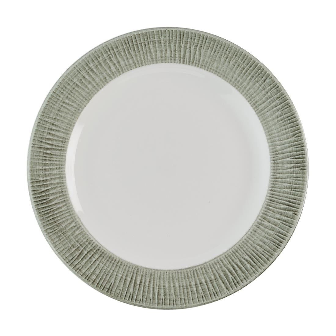 Churchill Bamboo Ceramic Spinwash Alpine Footed Plates 233mm (12 Pack)