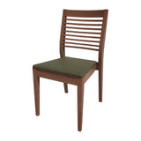 Bolero Bespoke Marty B Stacking Chair in Olive/Walnut