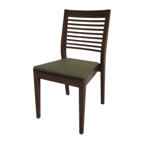 Bolero Bespoke Marty B Stacking Chair in Olive/Wenge