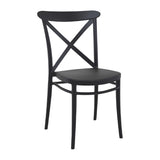 Cross Side Chairs Black (2 Pack)