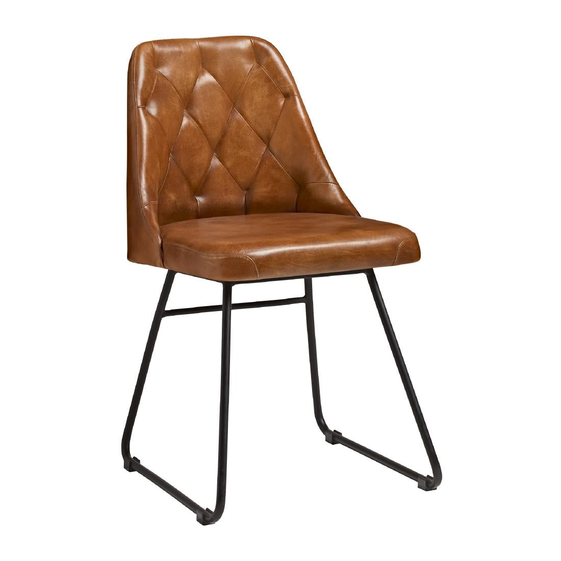 Harland Side Chair Leather Bruciato (Pack of 2)