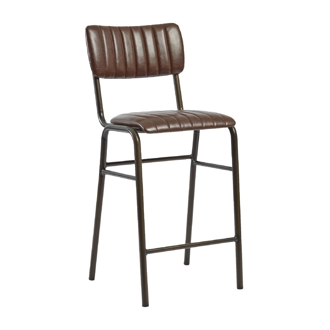 Tavo Stacking Mid Bar Stool Vintage Brown (Pack of 2)