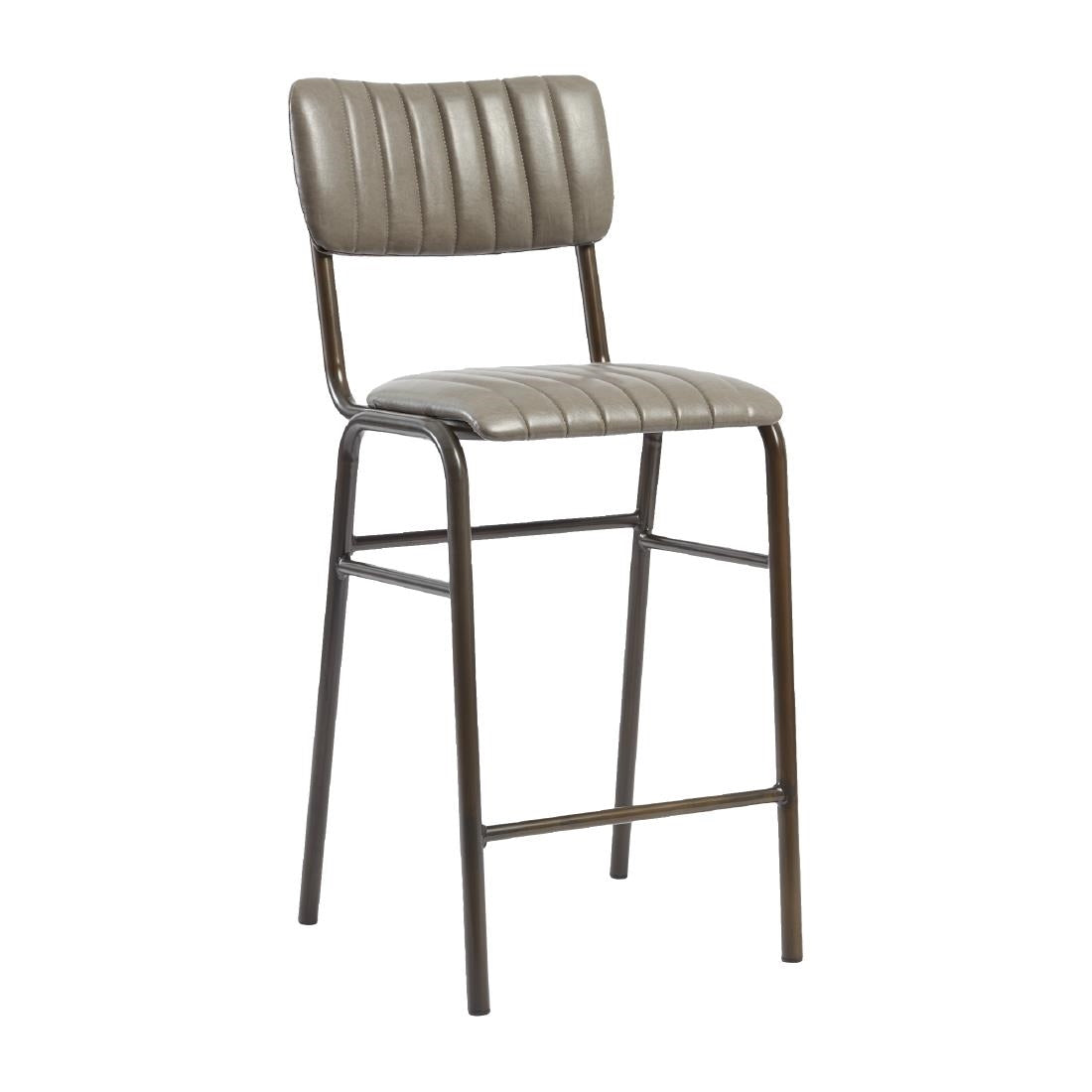 Tavo Stacking Mid Bar Stool Vintage Dark Grey (Pack of 2)