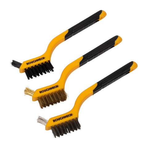 Roughneck Three Piece Mini Wire Grill Brush Set