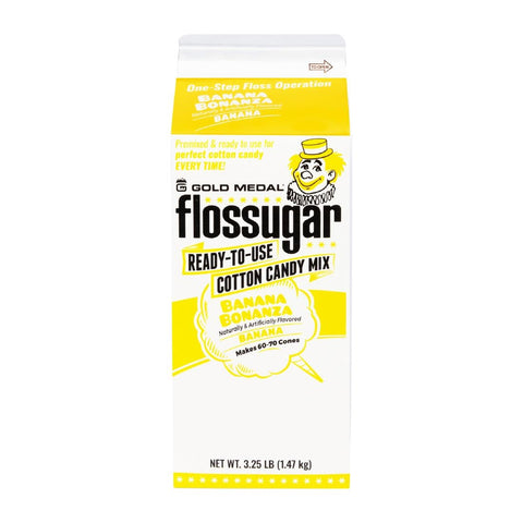 Flossugar Banana Ready to Use Cotton Candy Mix 1.47kg