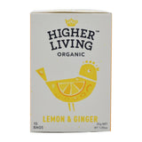 Higher Living Lemon & Ginger Organic Teabags (Pack of 60)