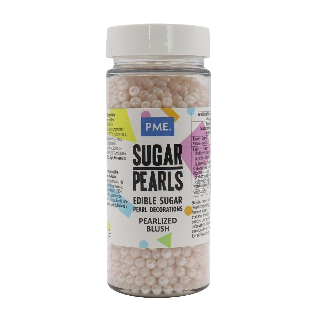 PME Sugar Pearls 100g - Pearlised Blush