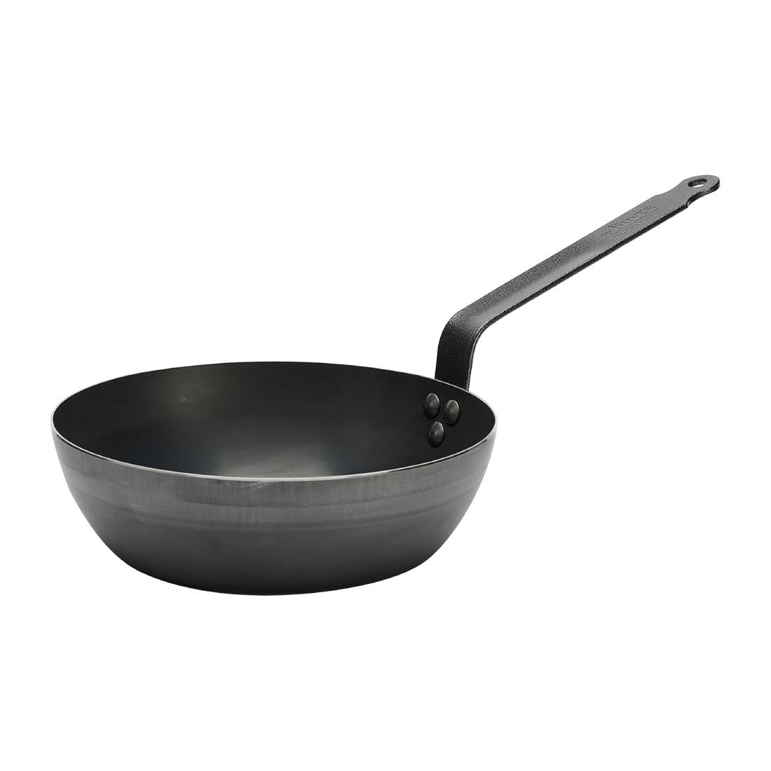 De Buyer Blue Carbon Steel Deep Round Pan 24cm