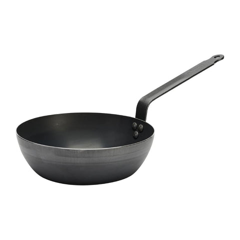 De Buyer Blue Carbon Steel Deep Round Pan 240mm