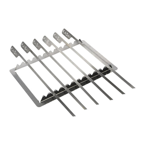 Kasai Konro Skewer Rack & 6 Skewers for Medium Long Konro Grill SVT-16138