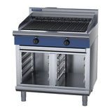 Blue Seal 900mm Electric Chargrill with Cabinet Base UKE596D-C