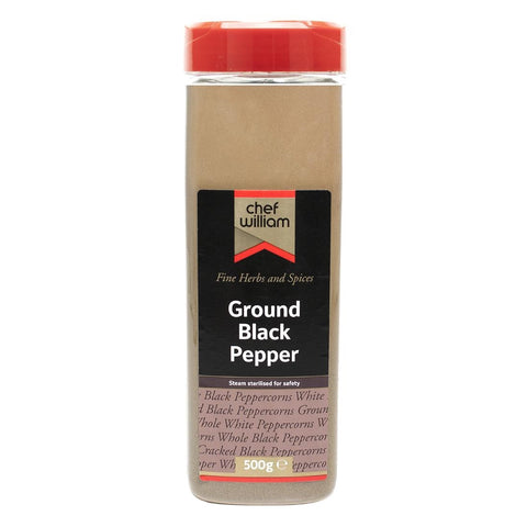 Chef William Ground Black Pepper 500g