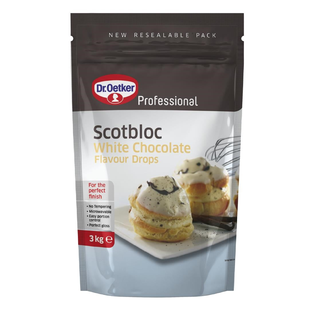 Dr Oetker Scotbloc White Chocolate Flavoured Drops 3kg