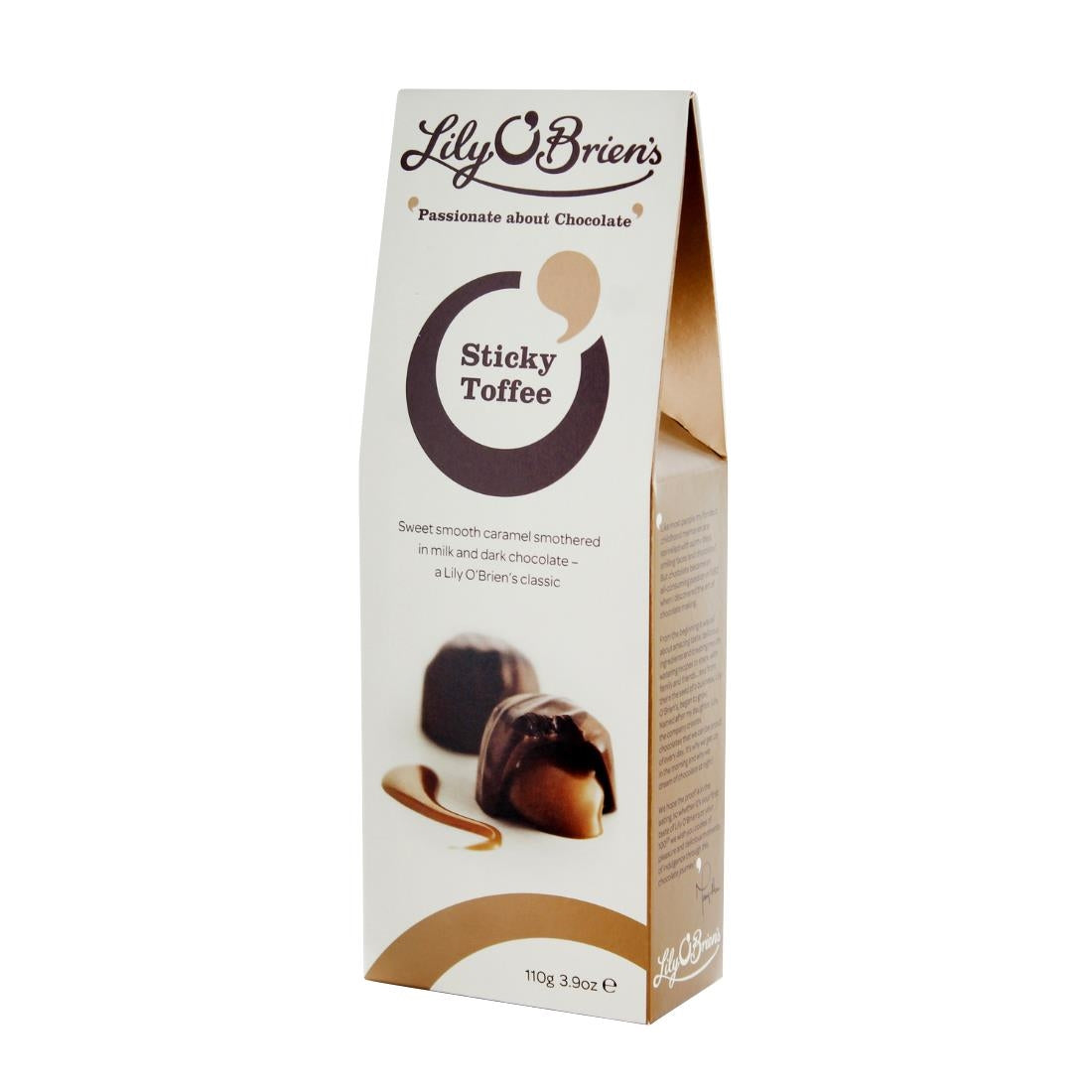 Lily O'Brien's Sticky Toffee Pouch 110g (Case of 12 Pouches)