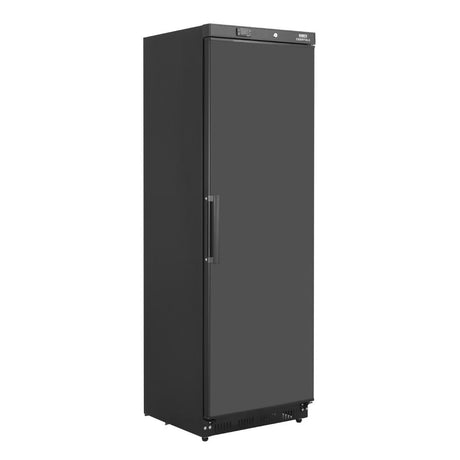 black upright freezer