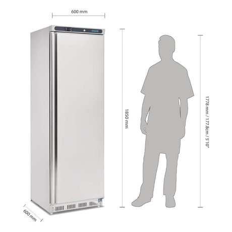 stainless steel upright freezer