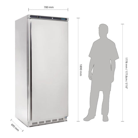 polar c series upright fridge 600ltr