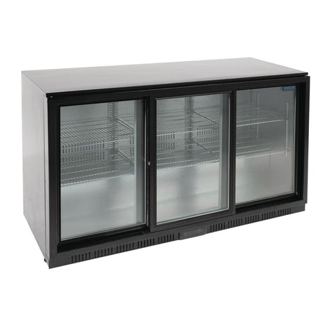 back bar cooler 3 sliding doors