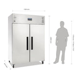 upright double door fridge